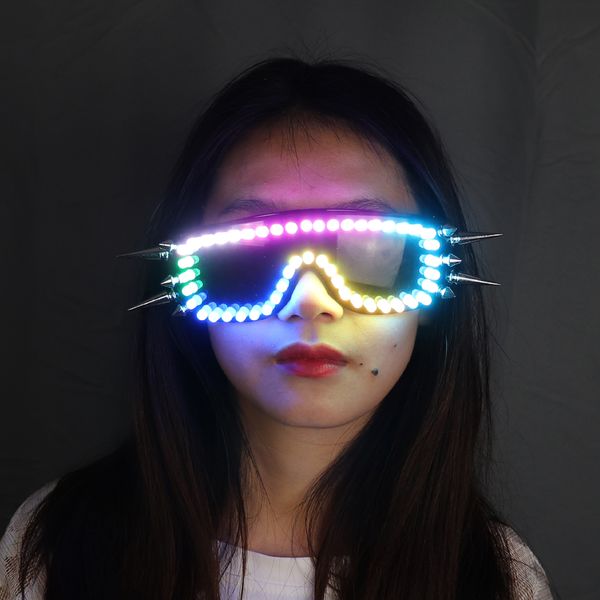 

full color led luminous glasses can change 7 colors flashing halloween party mask light up eyewear for dj club stage show