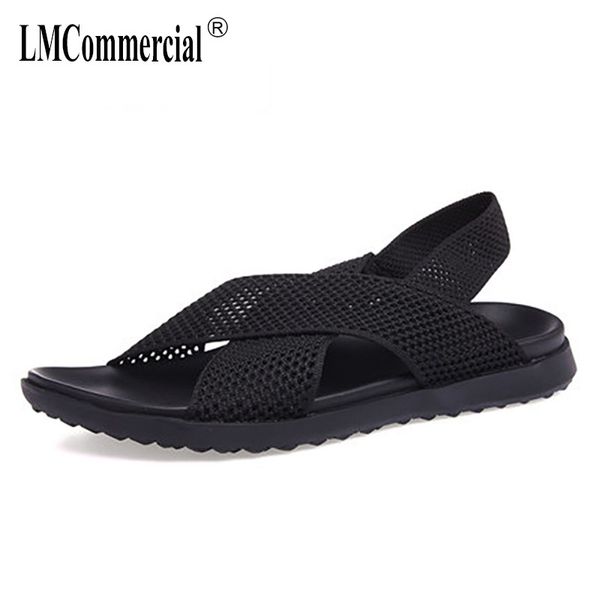 

summer mens shoes british roman sandals fashion cool slippers trend casual mens beach shoes sneakers men slippers flip flops, Black