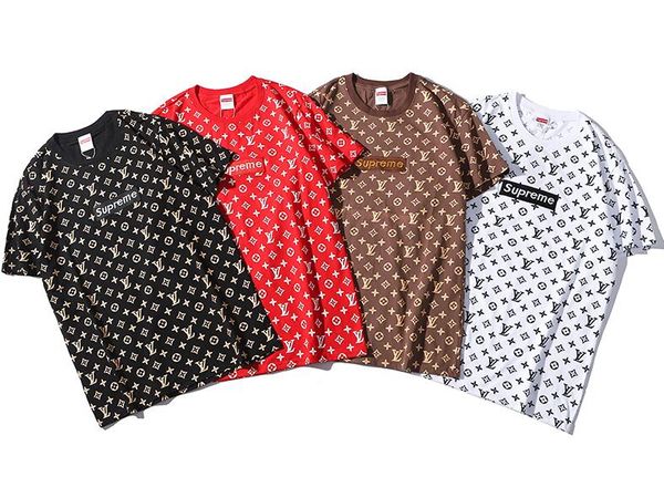 

0 louis vuitton casual fashion women's t-shirt high street star men's t-shirt basketball sweatshirt summer new men women t, White