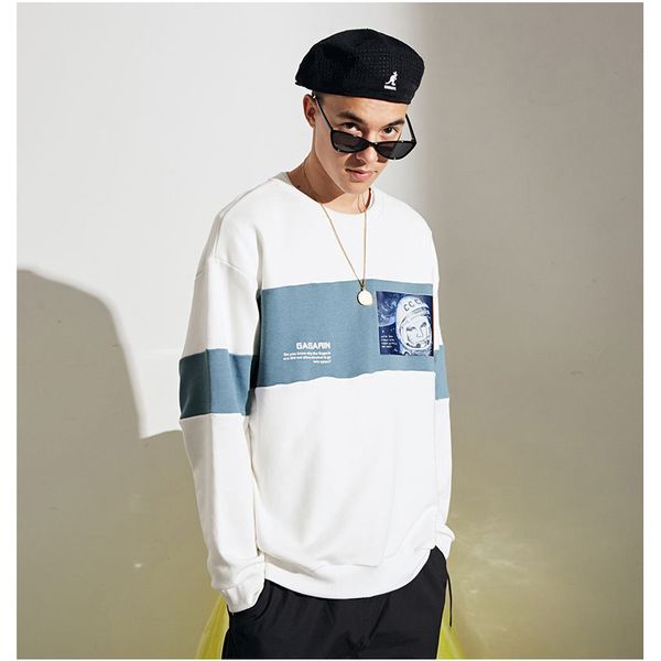 

brand sweater men's 2019 autumn new designer astronauts printed hoodies luxury loose round neck hoodies asian size m-2xl, Black