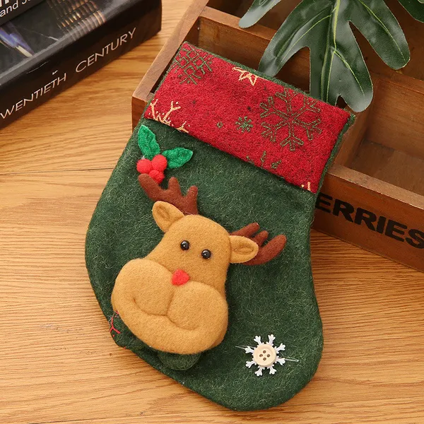 

christmas stockings santa claus elk gift bag xmas socks kids room decor candy packing regalos navidad cadeau de noel dropship #