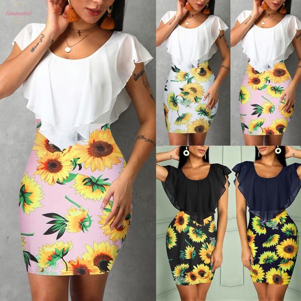 

women summer dress casual dresses sleeveless floral printed bodycon holiday party short mini dress fashion bodycon dresses verano, Black;gray