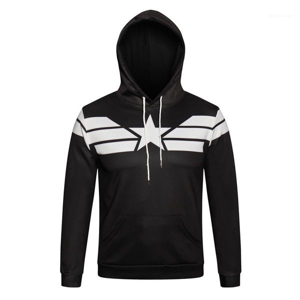 

hoodies pullover long sleeve hooded mens sweatshirts casual crew neck male 3d printed designer mens, Black