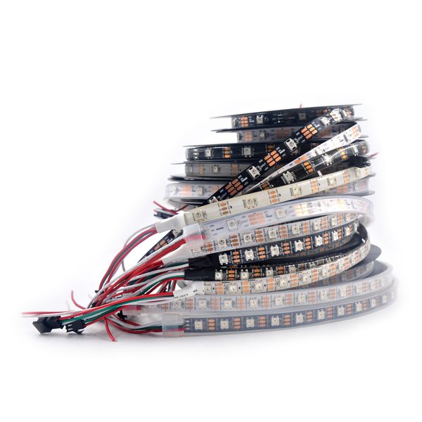 5m WS2812B Fita LED SK6812 30/60/74/96/144 pixels/m 2811ic Integrado 5050RGB Faixa LED RGB individualmente endereçável IP30/IP65/IP67 DC5V