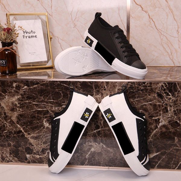

letters technical canvas honeybee low sneakers in oblique mens designer shoes womens fashion b22 b23 b24 b01 b02 sneakers shoes 35-45, Black