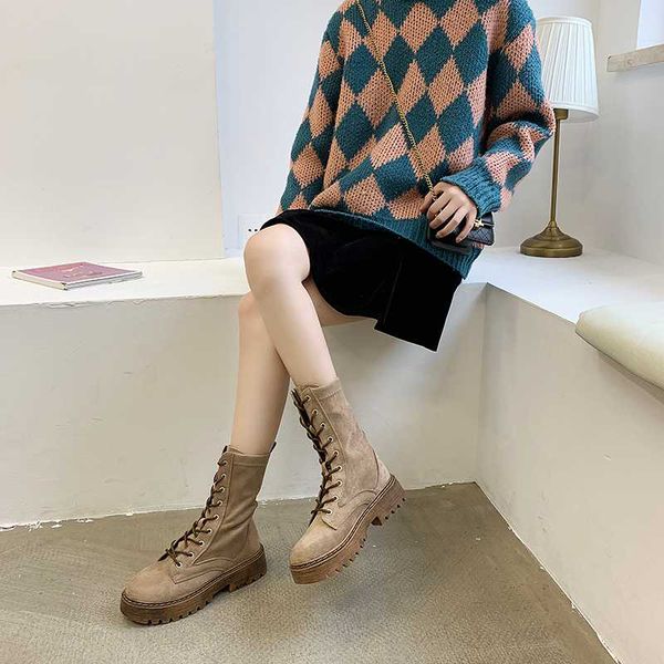 

s boots in the boots anti-velvet korean fashion leisure lace women's shoes fashion shoes 2019 women, Black