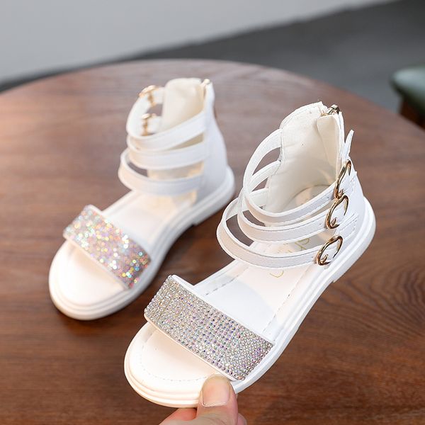 

fashion summer girls roman sandals kids beach shoes non-slip princess shoes children leather sandals for girl sxy001, Black;red