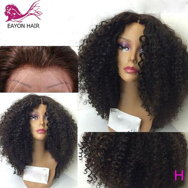 

eayon brazilian lace front human hair wig curly glueless 13*6 lace frontal wigs bleached knots natural color remy hair, Black;brown