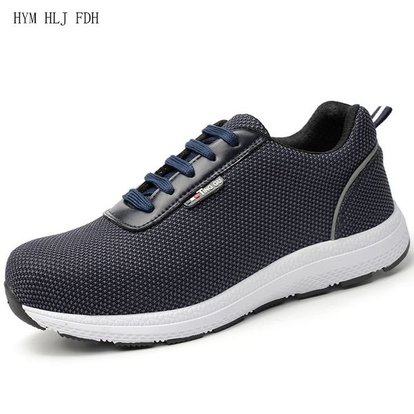 

hym hlj fdh ultra-light anti-flying mesh breathable outdoor running shoes anti-smashing anti-piercing protective shoes men's saf, Black