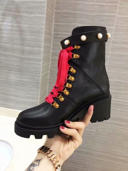 leather ankle boot with sylvie web dupe