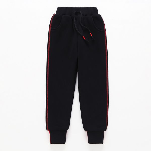 

children's sweatpants boys and girls winter warm plus velvet thick solid color sweatpants
