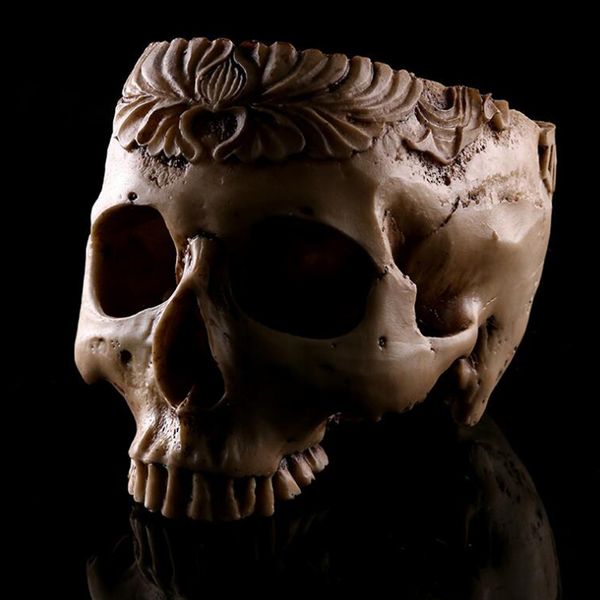 

2шт цветочный горшок форма головы череп хэллоуин сцена украшения смолы