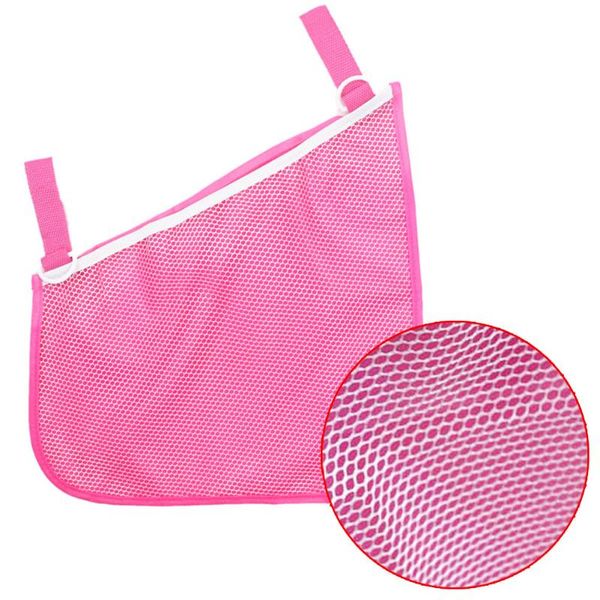 

outdoor pushchair net large capacity universal zipper closure baby stroller storage bag mesh hanging solid accessories shopping