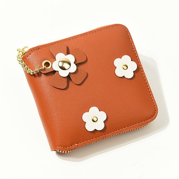 

women wallets coin card package faux leather flower wallet pouch pu clutch lady purse, Red;black