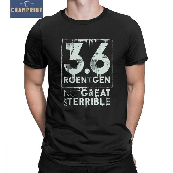 

men chernobyl t shirts russia nuclear ussr tv show pure cotton clothes leisure short sleeve tees summer t-shirt, White;black