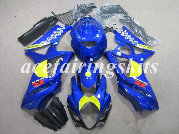 

4 gifts new abs motorcycle full fairings set fit for suzuki gsx-r1000 k7 2007 2008 07 08 bodywork set deep blue yellow