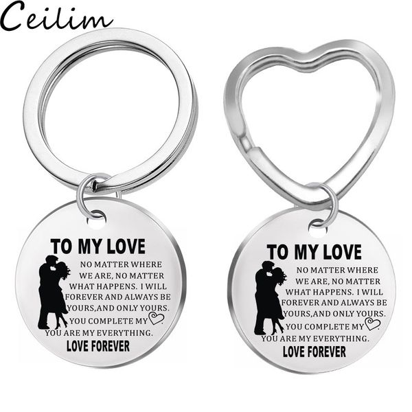 

из нержавеющей стали key chain моей любви я навсегда и всегда быть ваш брелок boyfriend girlfriend брелоки день святого валентина подарки, Slivery;golden