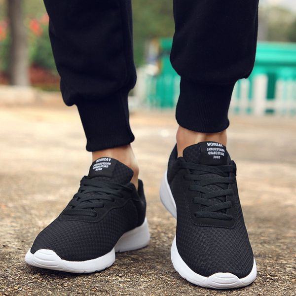 

2019 new plus size 35-47 fashion krasovki men's casual shoes male sneakers lightweight breathable shoes tenis masculino adulto, Black