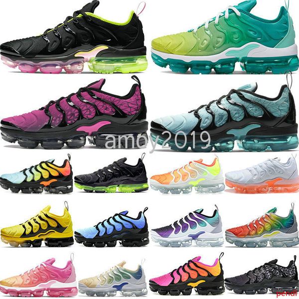 

2020 plus tn rainbow running shoes mens bumblebee be true grape triple black designer tns womens sherbet team red black white sneakers