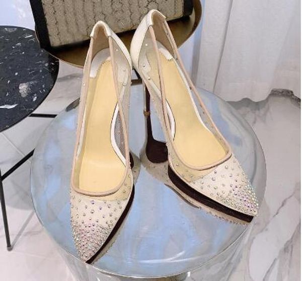 

высокое качество новой моды для женщин насосы peep toe кристалл пряжкой ремень свадебная обувь golden air mesh пропускающих ремешки, Black