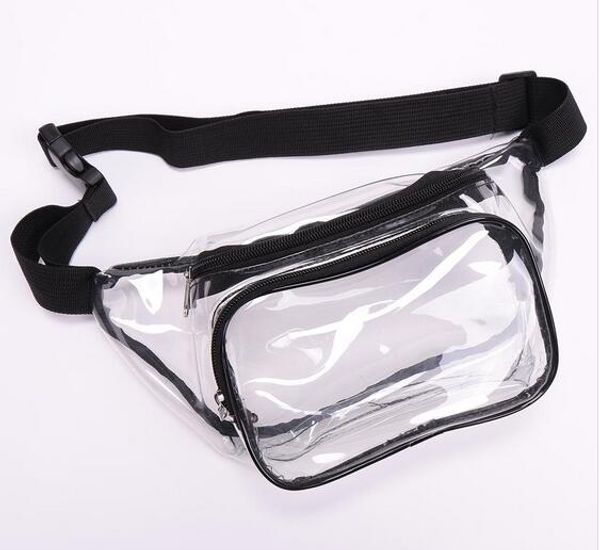 

2019 новый fanny pack, регулируемая талии сумка withextra внешнего карман, прозрачный мешок с сильной молнией, для футбольного стадиона, Black;white