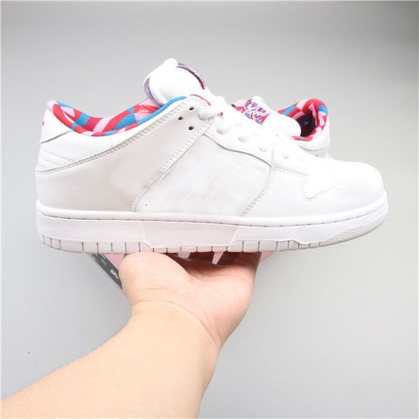 

2019 36 45 new release parra sb dunk skateboard white pink furry mens women designer sports casual sneakers size - outdoor shoes