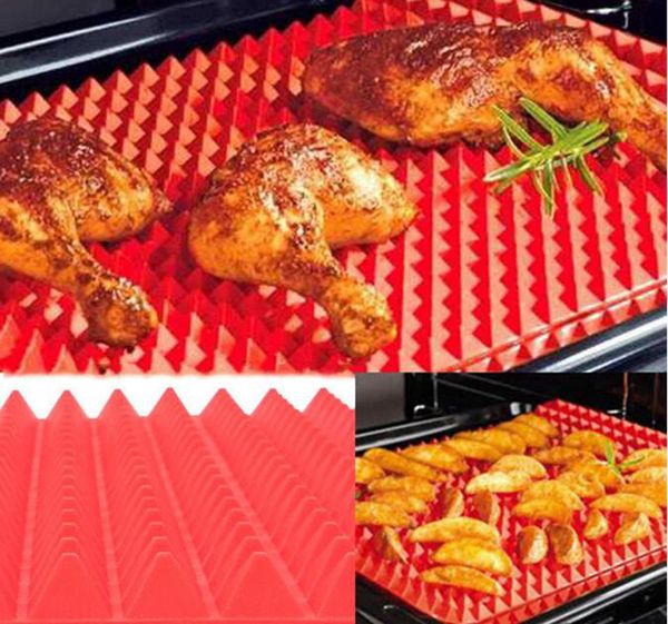 

экологичный креативный полезная pyramid пан силиконовые антипригарным жир сокращение mat микроволновая печь противень лист кухонный инструме