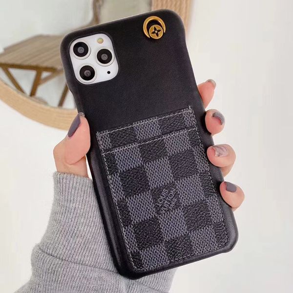 

New Fashion Paris Show Phone Case for iphone 11 pro max 7 8 plus X Xs XR Xs Max High Quality Leather Card Holder Phone Cover with Lanyard