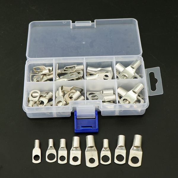 

60 pieces sc6-sc25 tin plated copper lugs battery wire gauge terminal