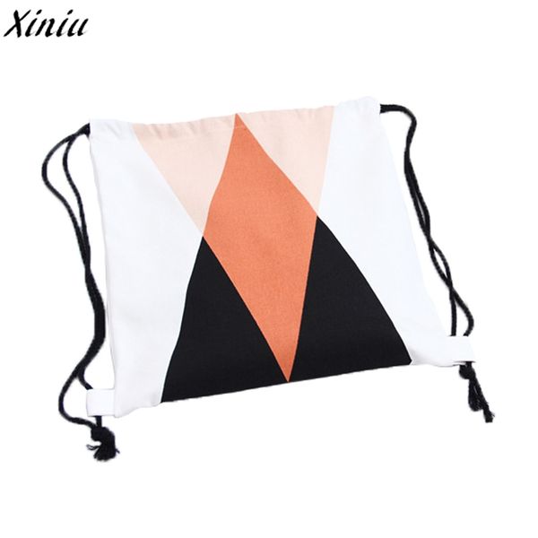 

women drawstring beam port backpack shopping bag travel bag fashion 2019 women backpack schoolbag shopping