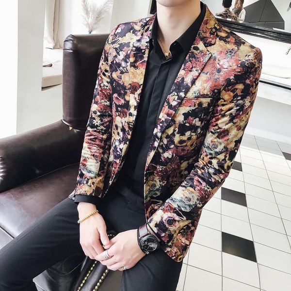 

новый большой размер европа и великобритания британский ветер цифровая печать пиджак, White;black