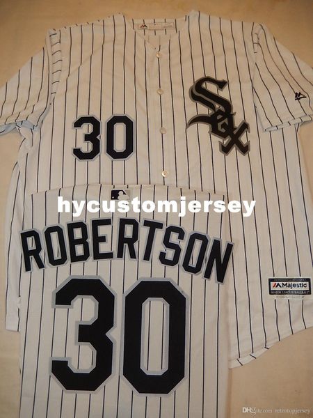 

custom mens majestic chicago #30 david robertson baseball cool base jersey mens stitched jerseys big and tall size xs-6xl for sale, Black;blue
