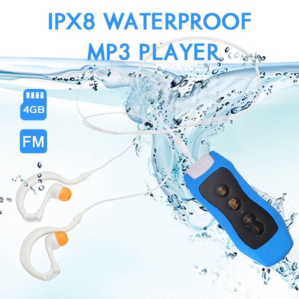 

mp3 waterproof mini mp3 player fm radio 4g swimming diving surfing sport ipx8 waterproof music player mp3 speler with headphones