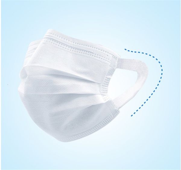 

2020 face mask 3 layer ear loop mouth masks er 3 ply non woven black/white/pink mask women light outdoor mask white part