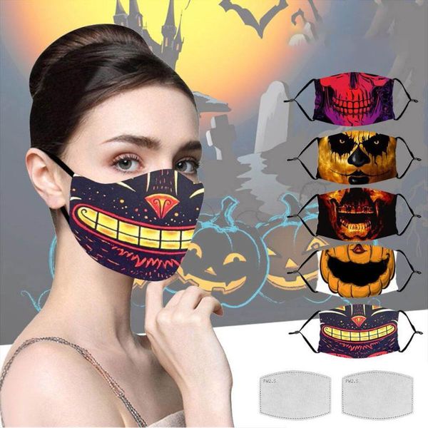 

activated carbon outdoor mouth halloween print face maske protection maske, Black