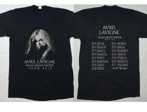 

avril lavigne head above water tour 2019 t shirt, White;black