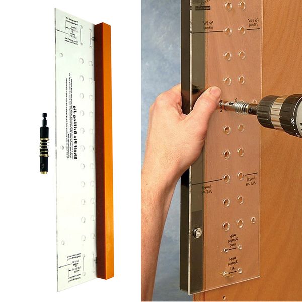 

tool hinge mounting multifunctional cabinet door home shelf pin drilling jig woodworking self-centering mini bit reaming