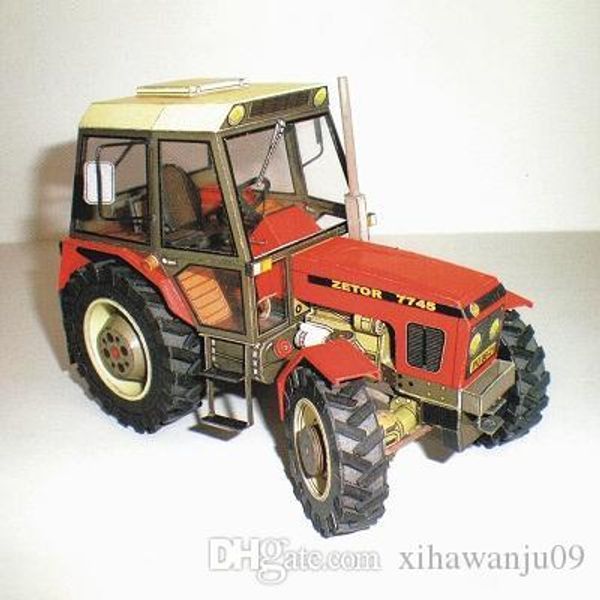 

1: 32 чешский zetor 7745-7211 трактор diy 3d бумажная карта модель строительные наборы строительные игрушки развивающие игрушки военная моде
