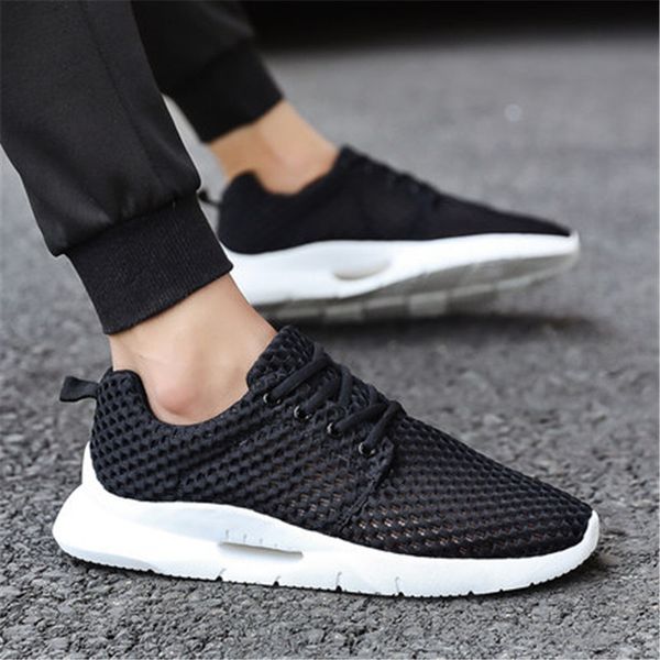 

2019 autumn new mesh cloth with breathable men's odor-resistant non-slip wear-resistant casual shoes running shoes, Black
