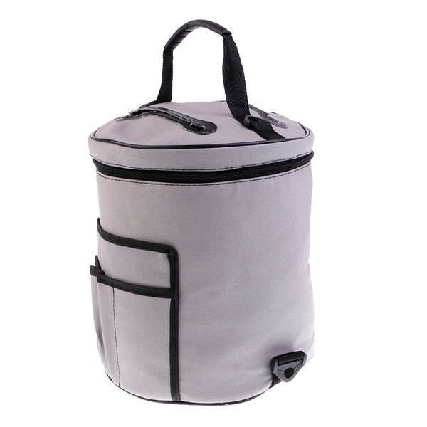 

knitting tote bag yarn organizer storage crochet hook holder container grey