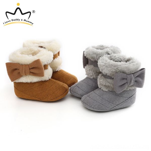 

infant boots winter baby girl shoes soft sole antislip toddler snow warm prewalker newborn boots, Black