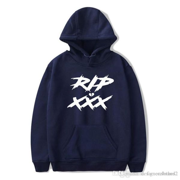 

xxxtentacion print mens designer hoodies long sleeve hooded mens sweatshirts casual male clothing, Black