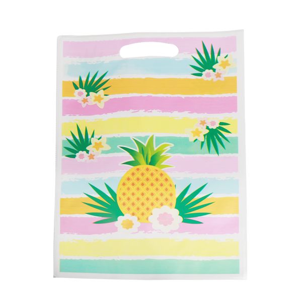 

40pcs hawaiian pineapple gift bag birthday wedding party plastic loot bag children baby shower candy decoration accessory