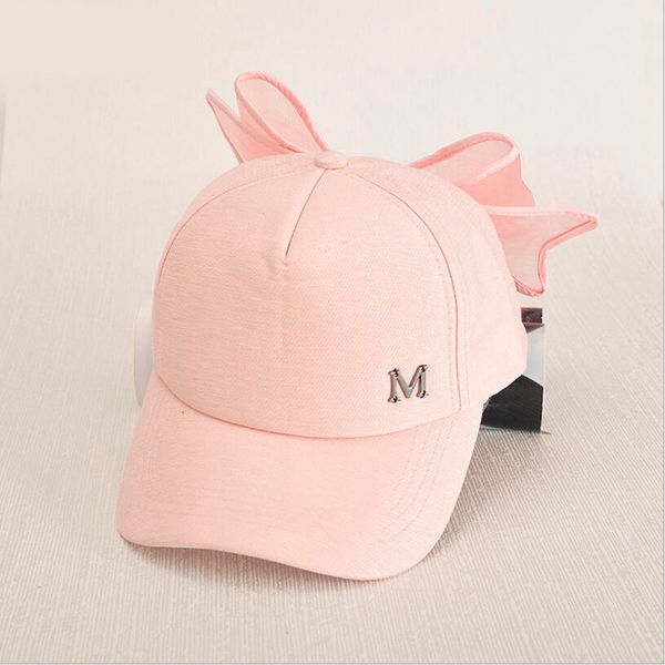 

parent-child baseball cap fashion mother daughter sun cap solid bowknot hat for girls wide brim summer sun girls clothing, Blue;gray