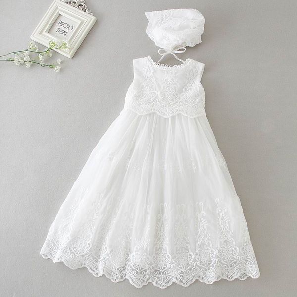 

2019 newborn baby girls baptism white princess dress infant birthday costumes cute lace wedding clothing 6130bb, Red;yellow