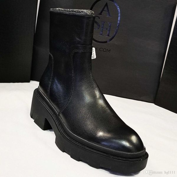 

women's shoes autumn and winter new zipper fashion short boots tide retro british wind thick bottom martin boots women's boots wom
