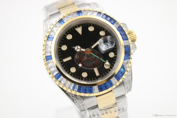 

Горячий Продавец Черный Циферблат Серебро Нержавеющая Пояс Whatches Синий И Белый Irab