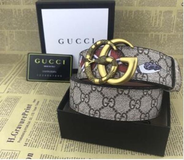 

fashion luxury belt european designers letter buckle belts 3.8cm width belts for mens and women classical strap waistband with box, Black;brown