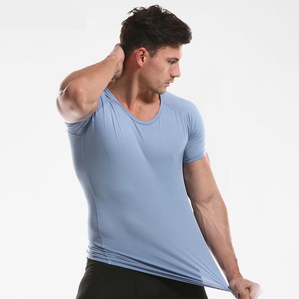 

men ice silk sleepwear home shirt fashion solid short sleeve nighttshirt night shirt plus size sleep clothing, Black;brown