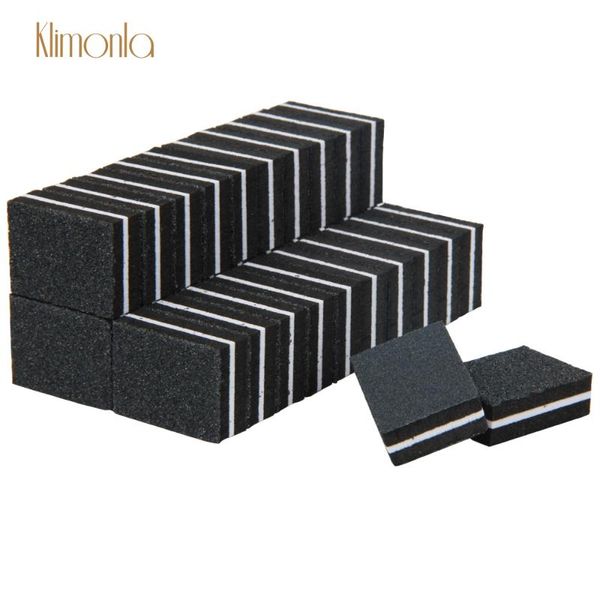 

nail files 50pcs/lot black square sponge file 100/180 sandpaper buffer block sanding manicure pedicure care accessories